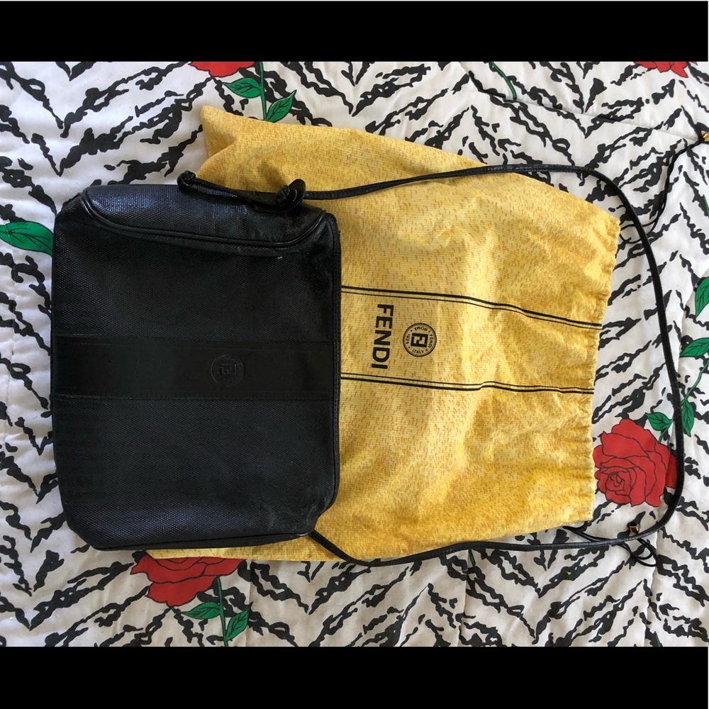 Vintage Fendi black handbag